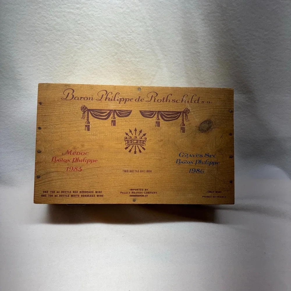 Baron Philippe de Rothschild Wooden Wine Box -‎ Collectible